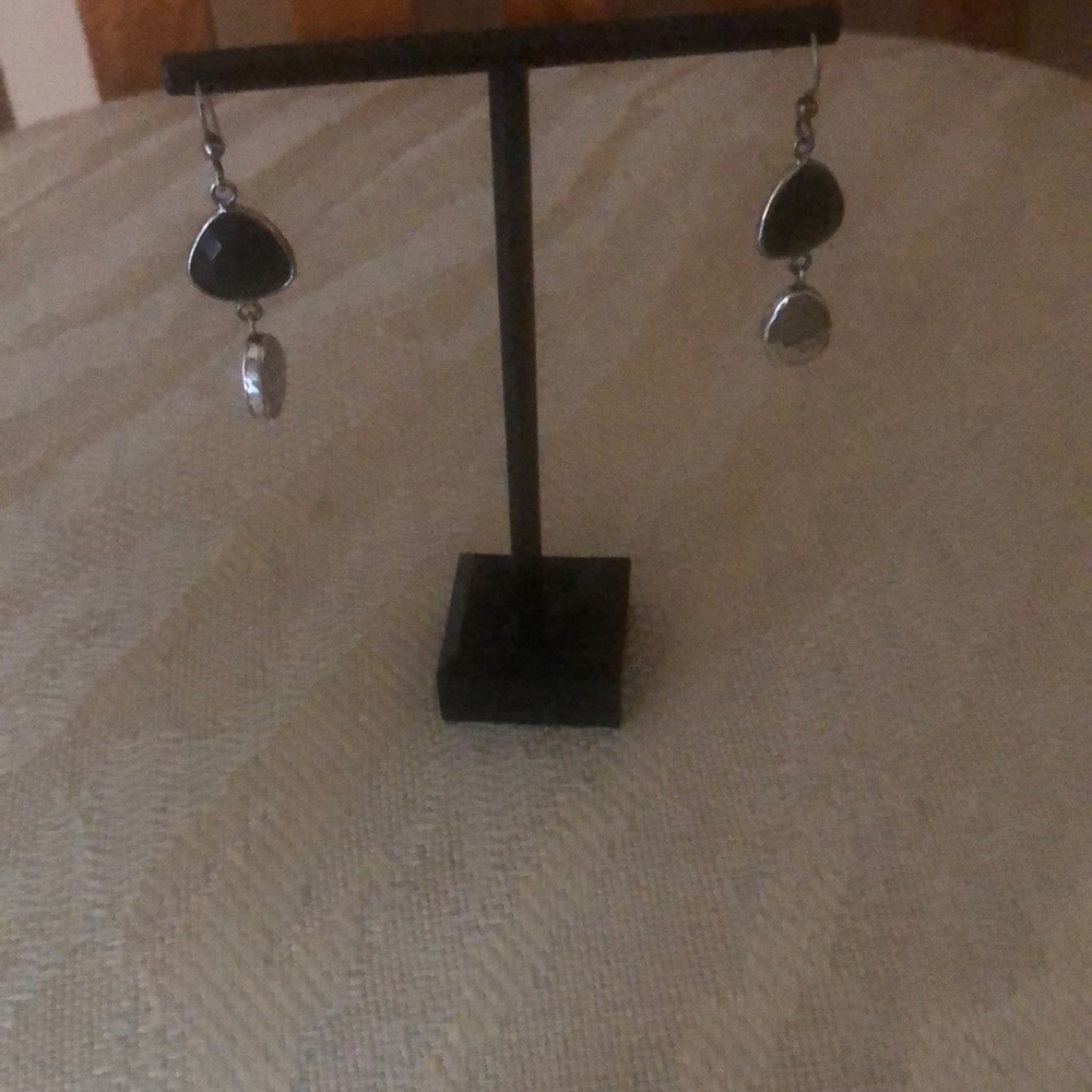 Brighton black and silver earrings